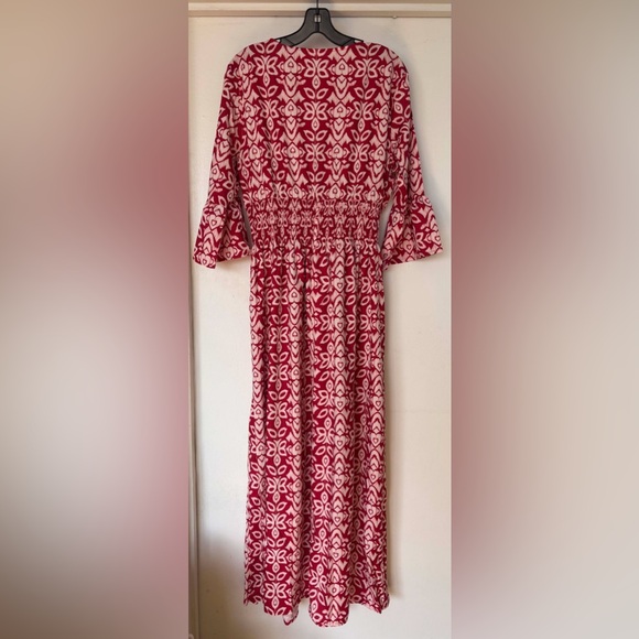 Red and White Floral Maxi Dress Size XL NWT - Picture 4 of 8